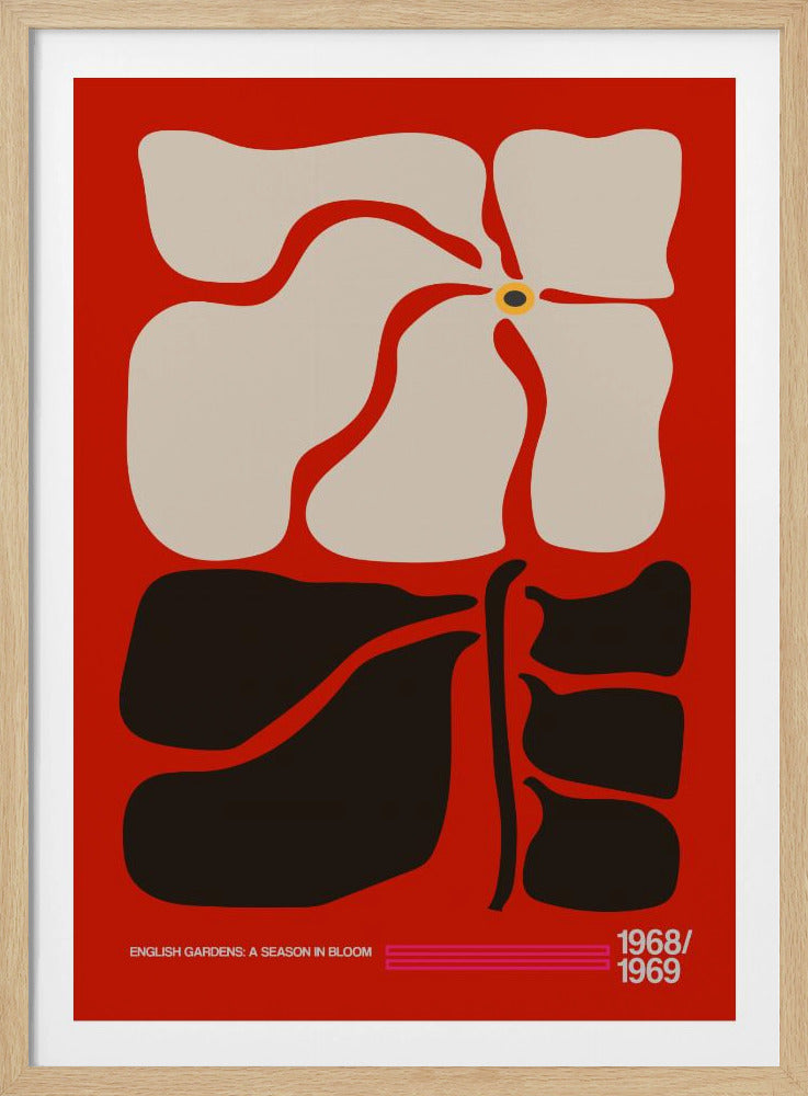 Englische Gärten Rot | Poster