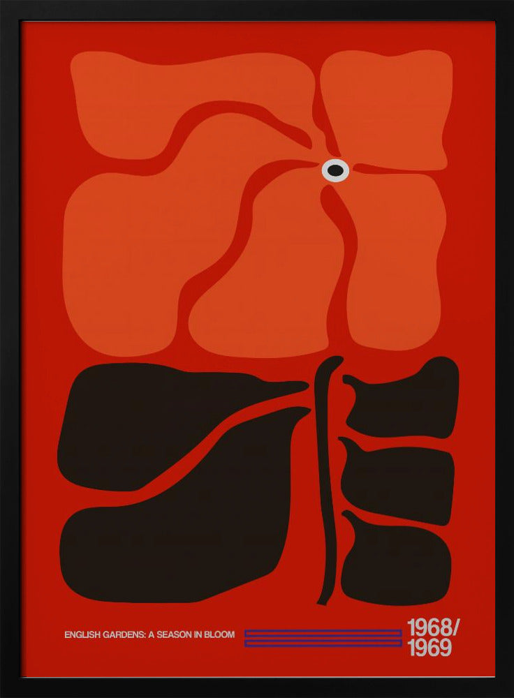 Englische Gärten Rot/Orange | Poster