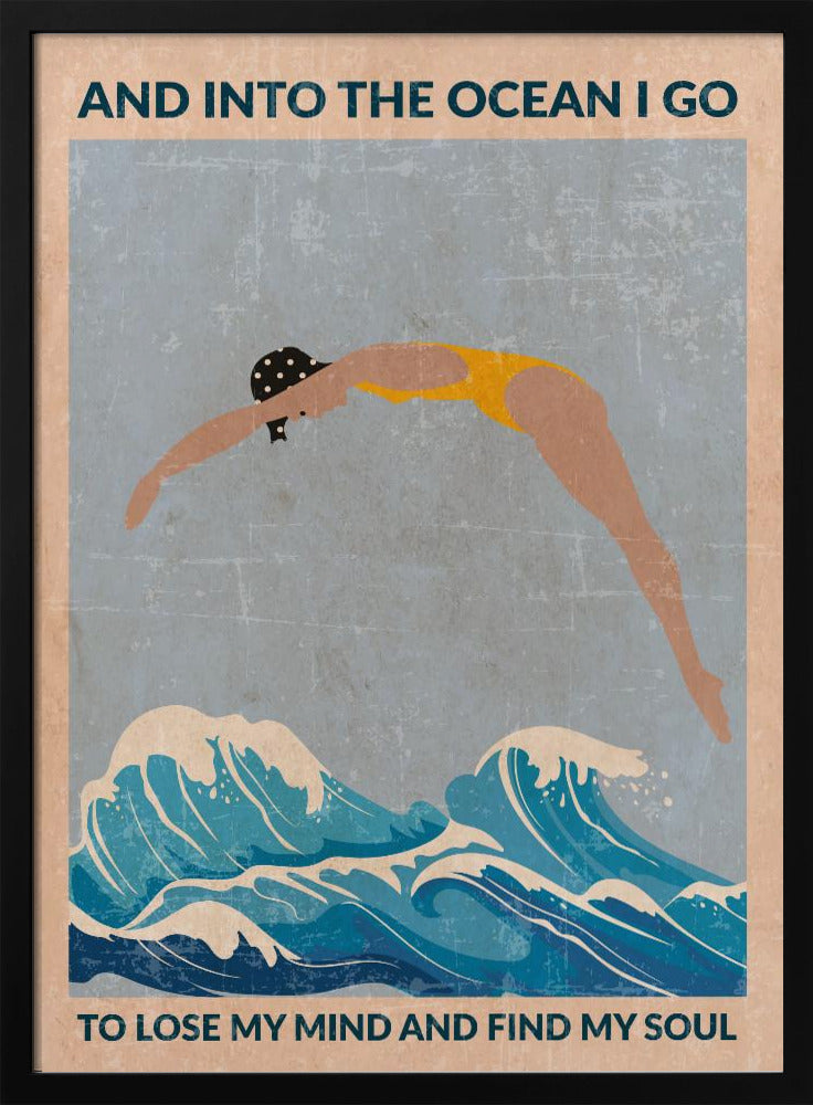 Into the Ocean (blau) Standard-Wandkunst | Poster