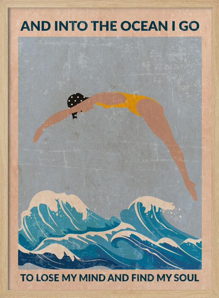 Into the Ocean (blau) Standard-Wandkunst | Poster