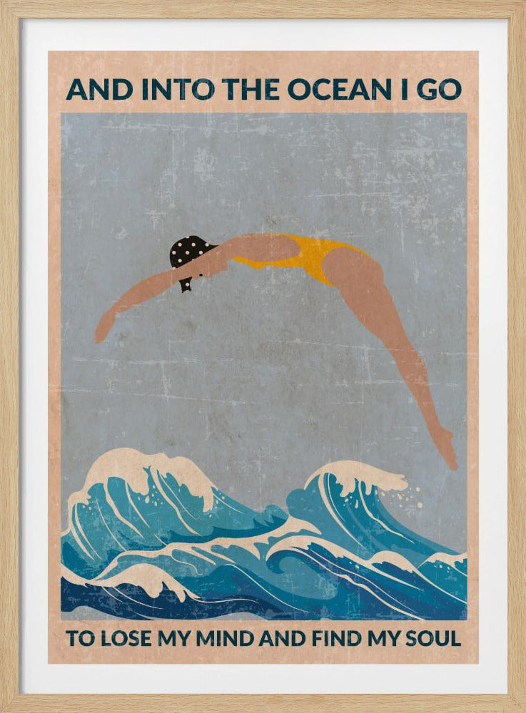 Into the Ocean (blau) Standard-Wandkunst | Poster