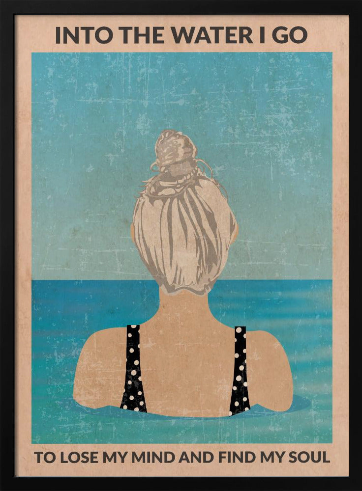 Ins Wasser (Silber) | Poster - Kunstdruck