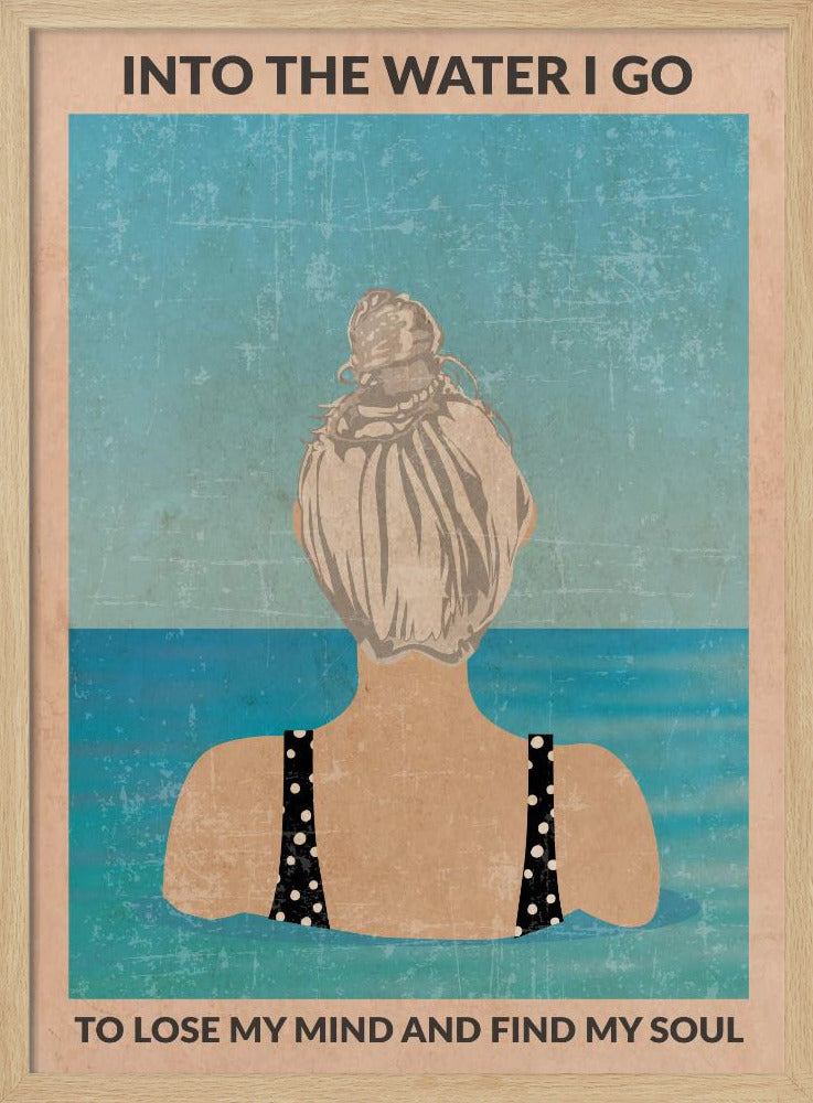 Ins Wasser (Silber) | Poster - Kunstdruck