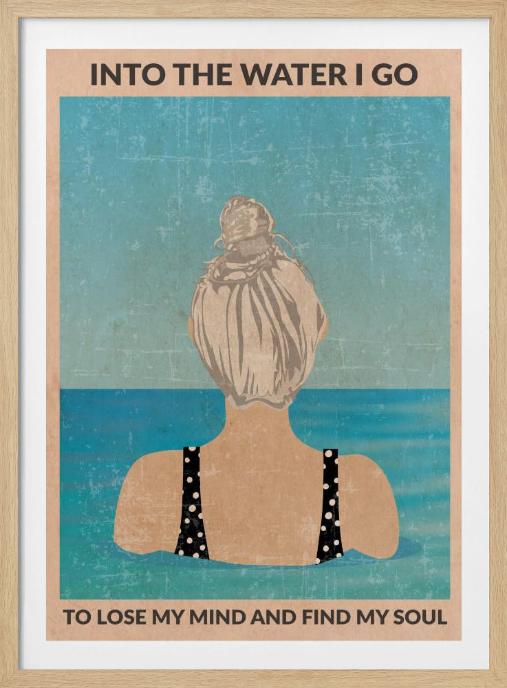 Ins Wasser (Silber) | Poster - Kunstdruck