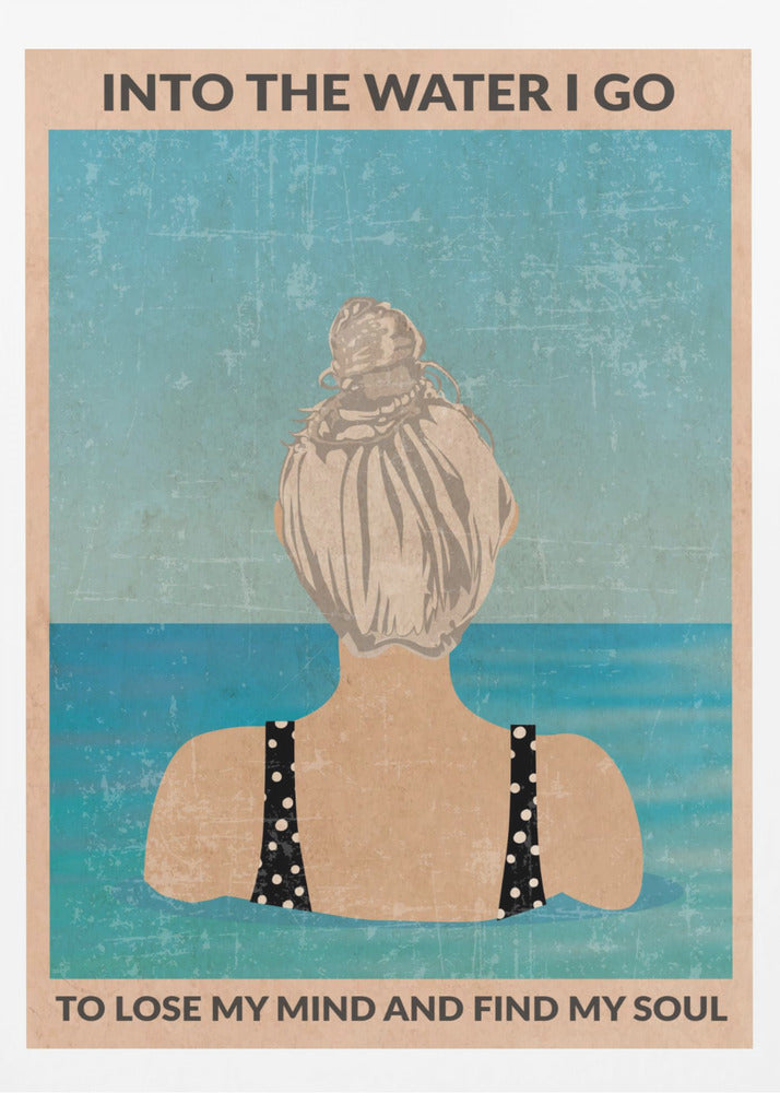 Ins Wasser (Silber) | Poster - Kunstdruck
