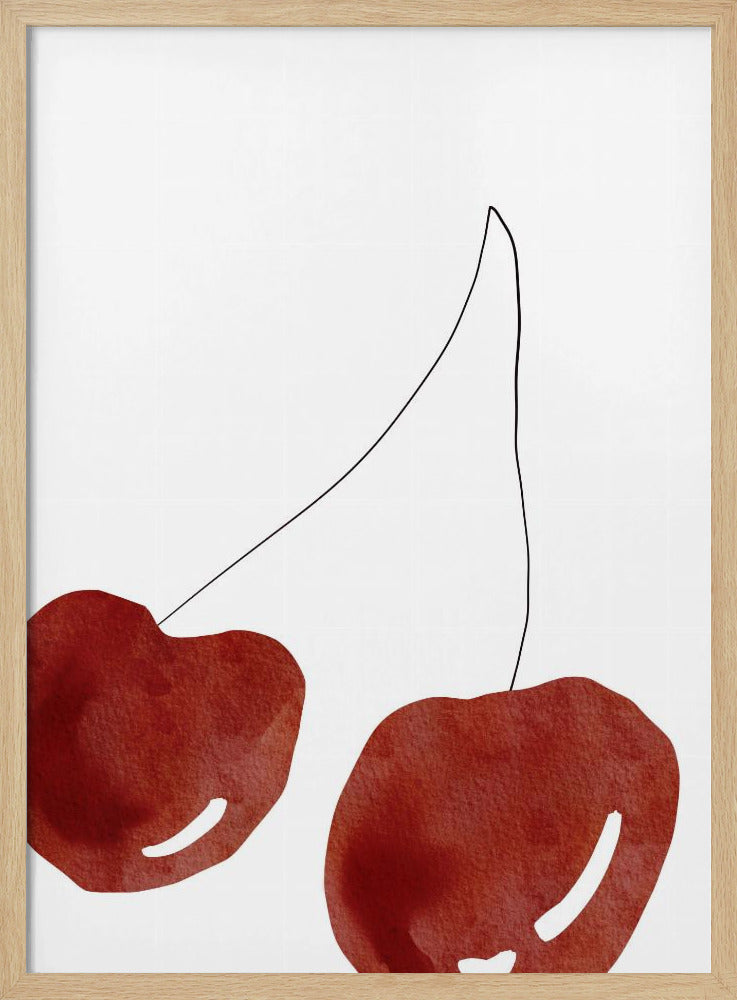 Cerezas aisladas | Posters  - Impresiones de Arte