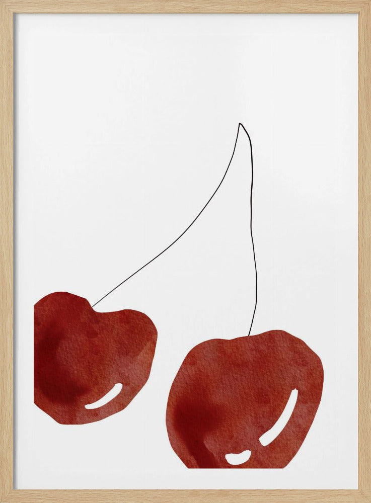 Cerezas aisladas | Posters  - Impresiones de Arte