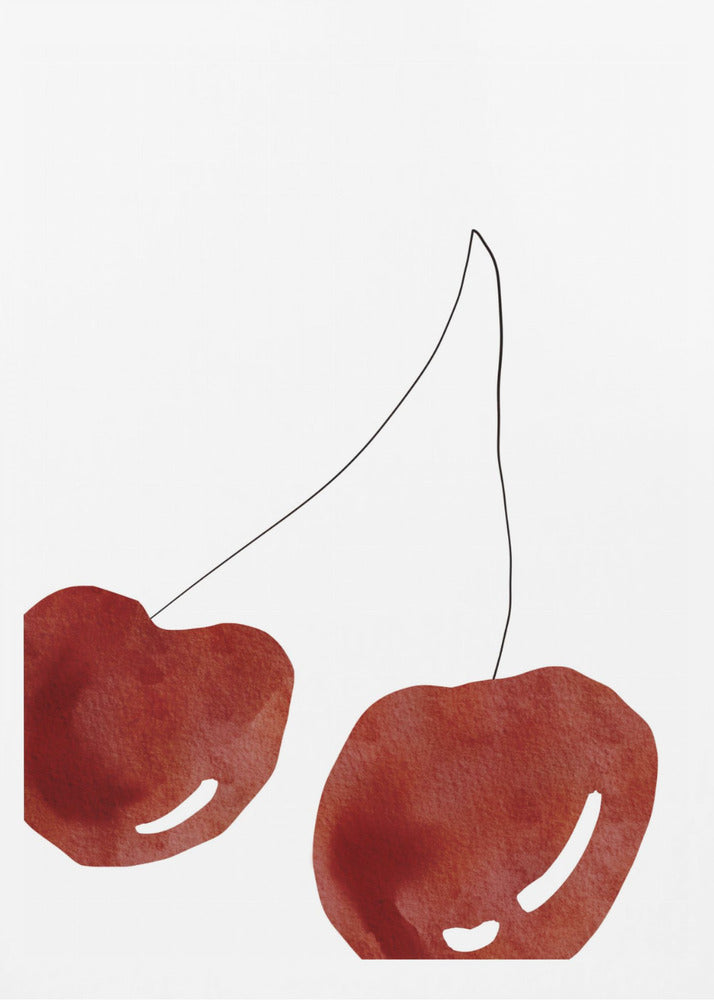 Cerezas aisladas | Posters  - Impresiones de Arte
