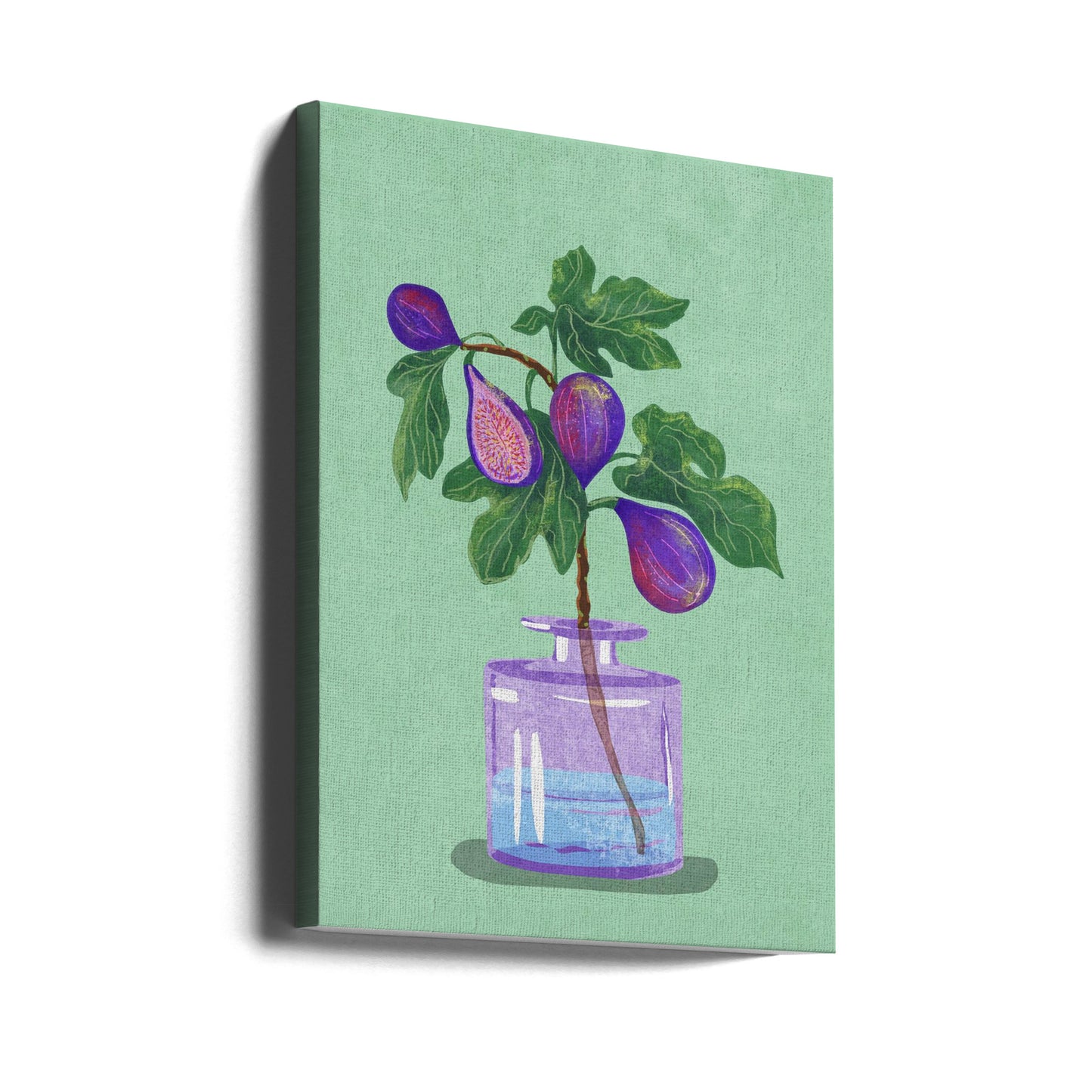 Feigenzweig in Vase | Leinwand-Bilder