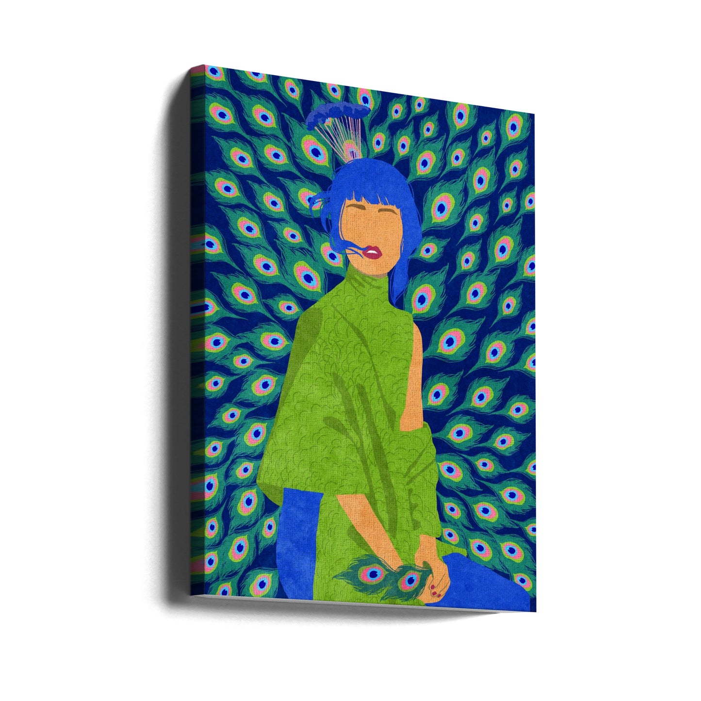 peacock woman | Canvas