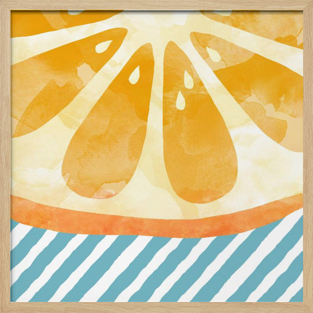 Oranges Abstraktes | Poster - Kunstdruck