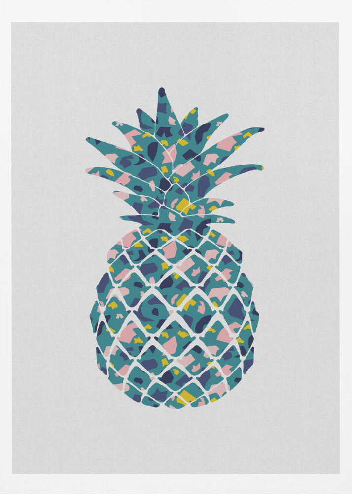 Blaugrüne Ananas | Poster - Kunstdruck