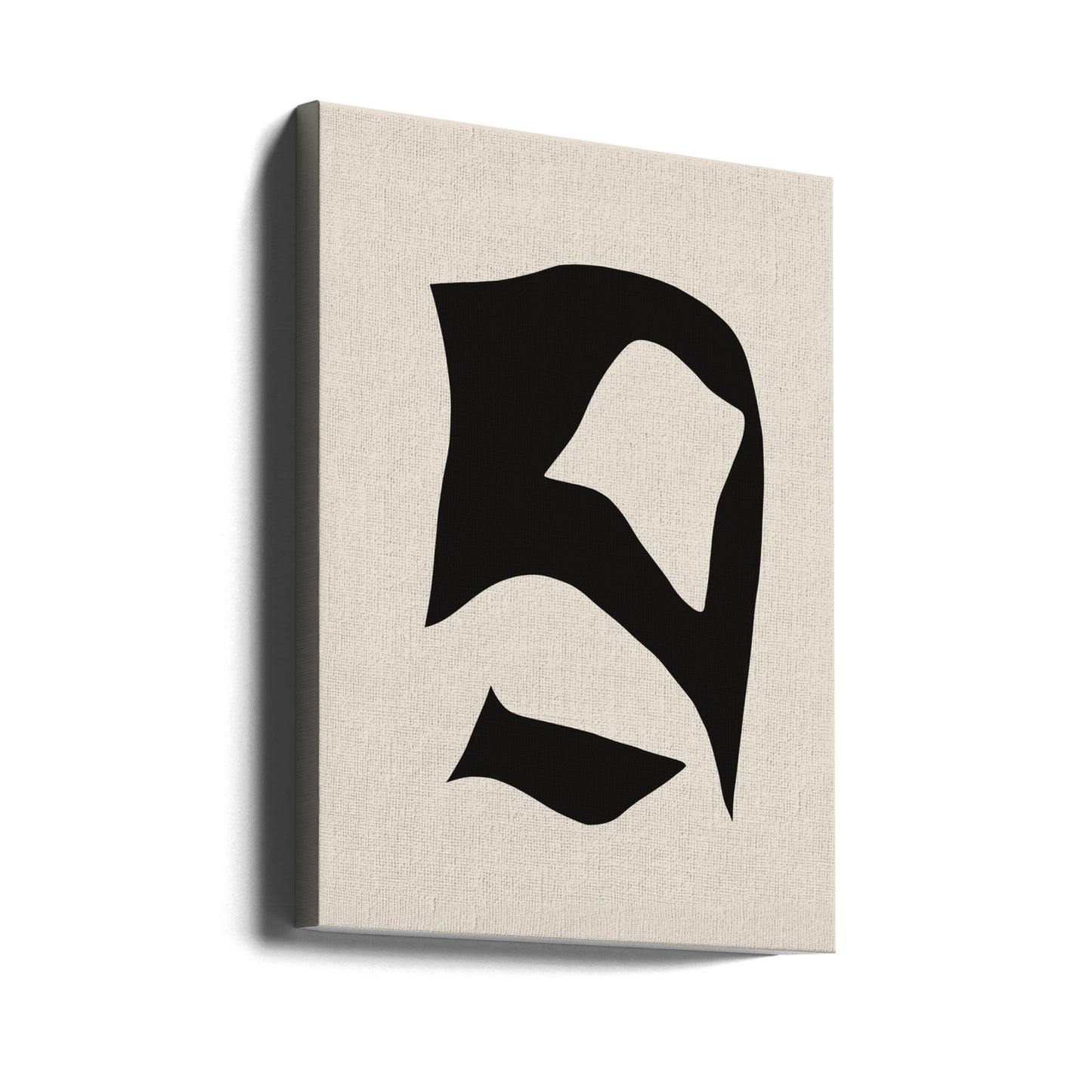 Distorted Black Cut Out | Canvas