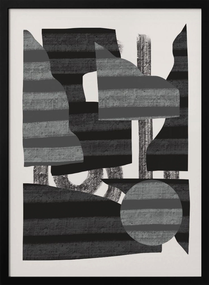 Abstrakte Streifen-Minimalcollage 26 | Poster