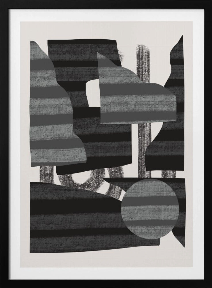 Abstrakte Streifen-Minimalcollage 26 | Poster