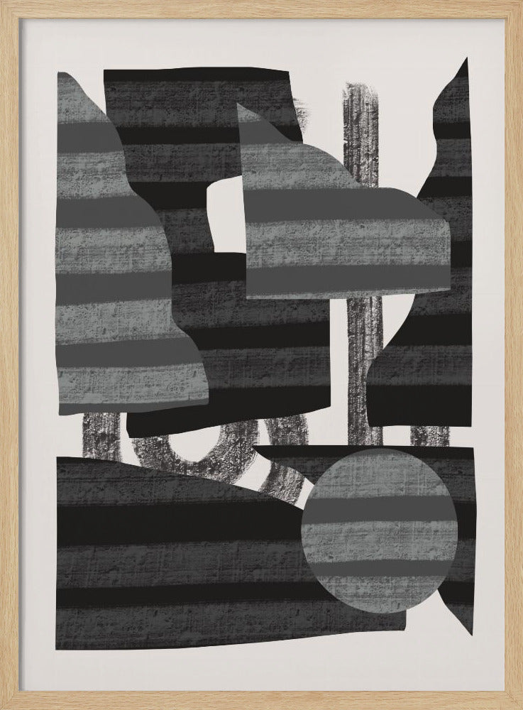 Abstrakte Streifen-Minimalcollage 26 | Poster