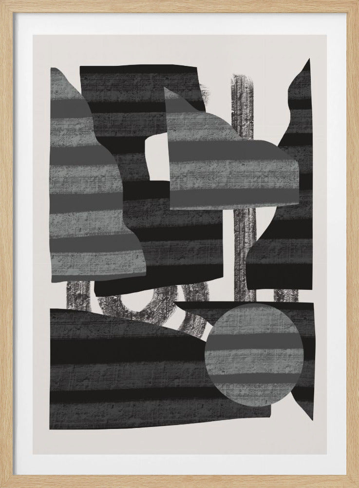 Abstrakte Streifen-Minimalcollage 26 | Poster