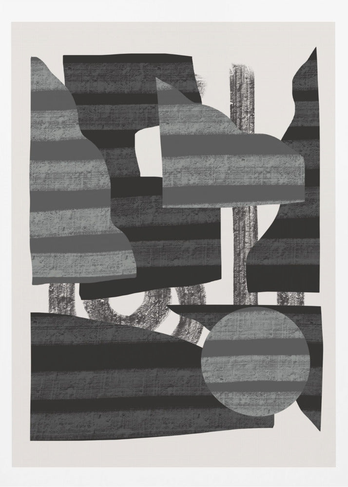 Abstrakte Streifen-Minimalcollage 26 | Poster