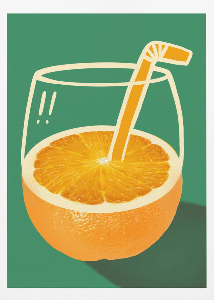 Vibrant Orange Cleverly Illustrated | Poster