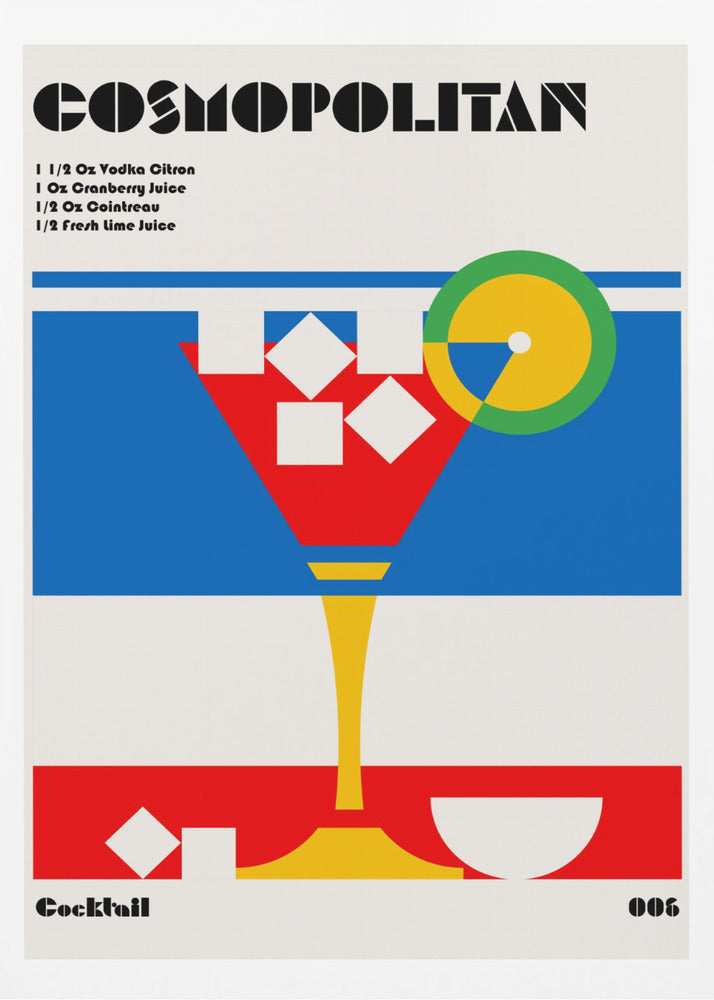 Cosmopolitan Bauhaus Cocktail | Poster