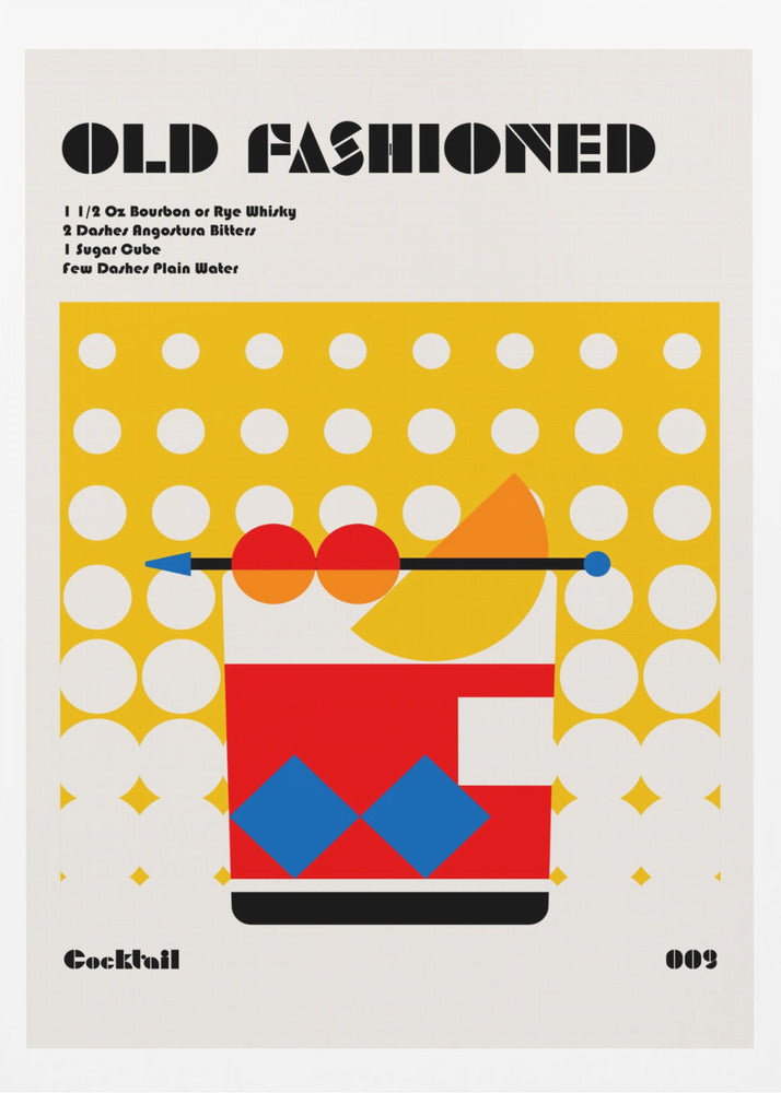 Gammaldags Bauhaus-cocktail | Poster