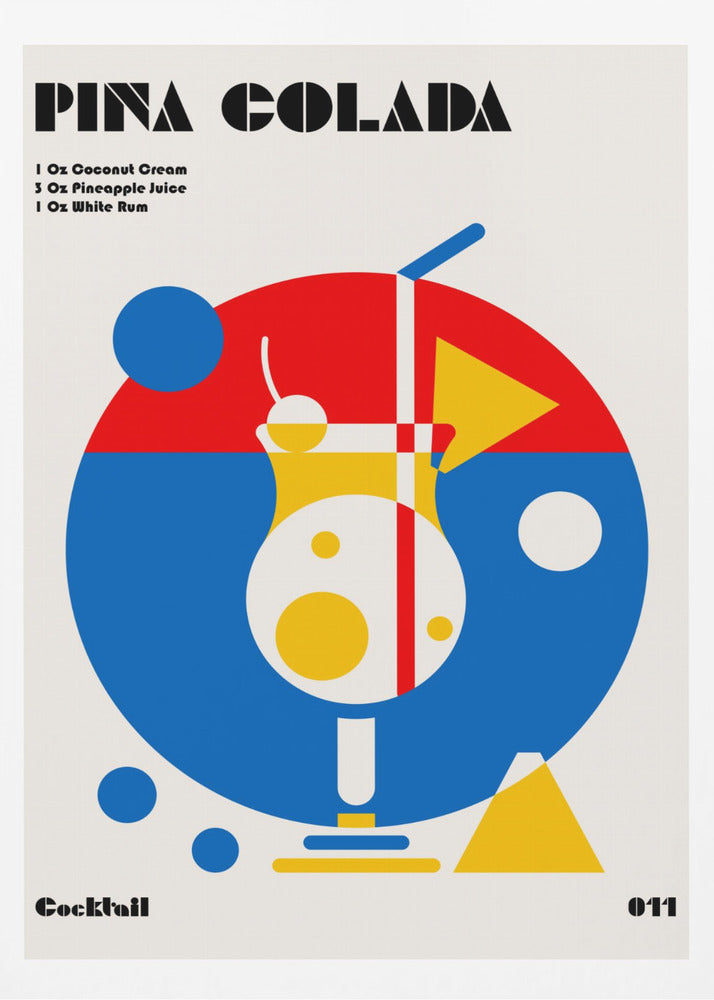 Pina Colada Bauhaus Cocktail | Poster