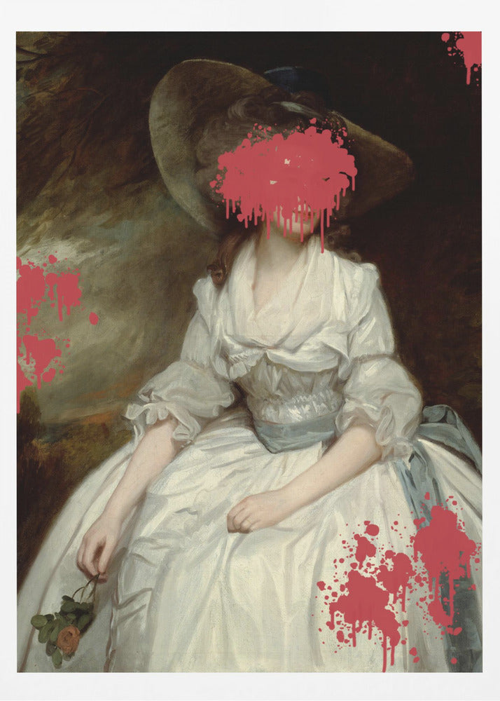 Renaissance Red Splash - Veränderte Kunst | Poster