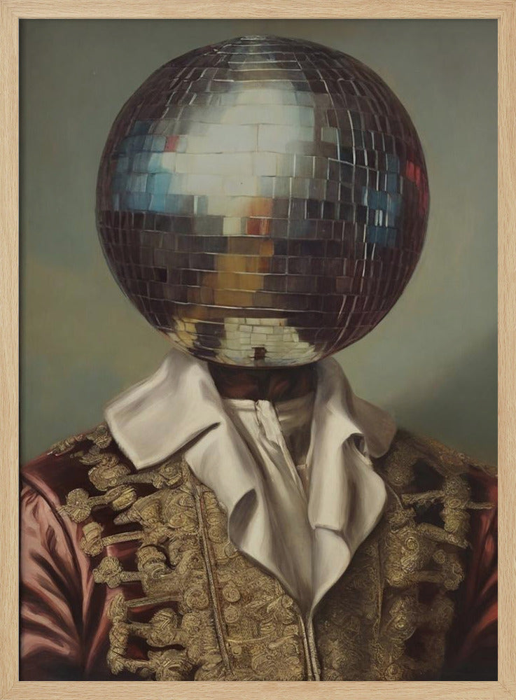 DiscoHead King  / Altered Collage Art | Poster