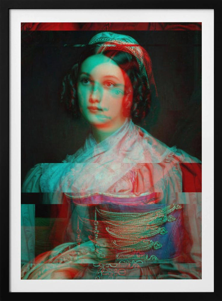 Glitched Portrait einer Frau | Poster