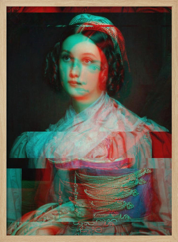 Glitched Portrait einer Frau | Poster