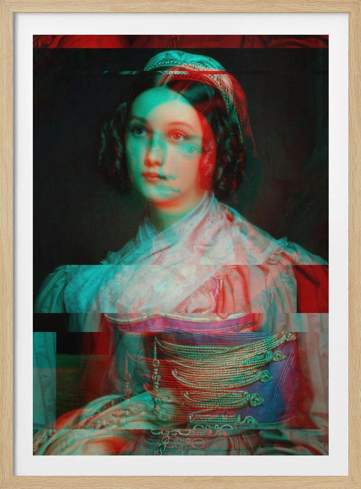 Glitched Portrait einer Frau | Poster