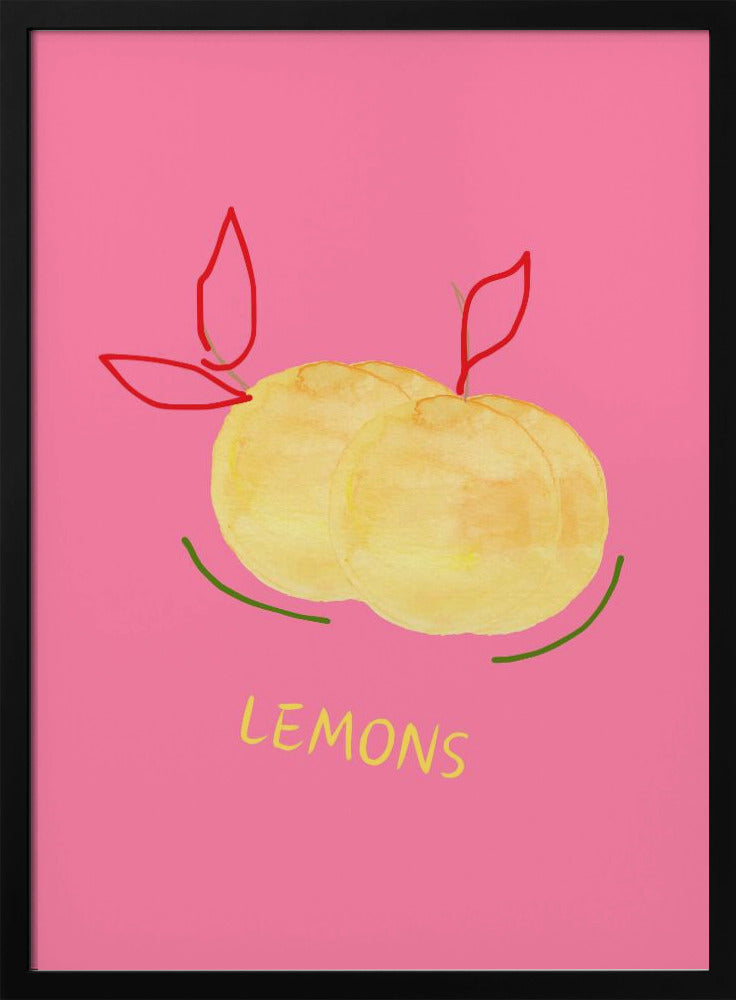 Zitronen in Pink | Poster