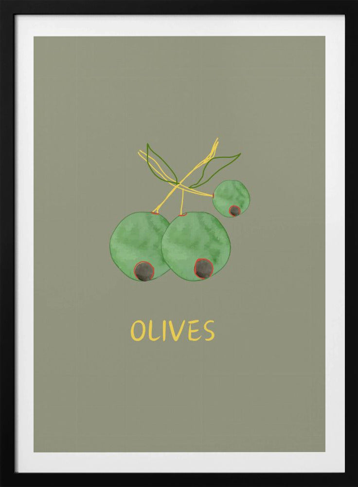 Oliven in Grün | Poster