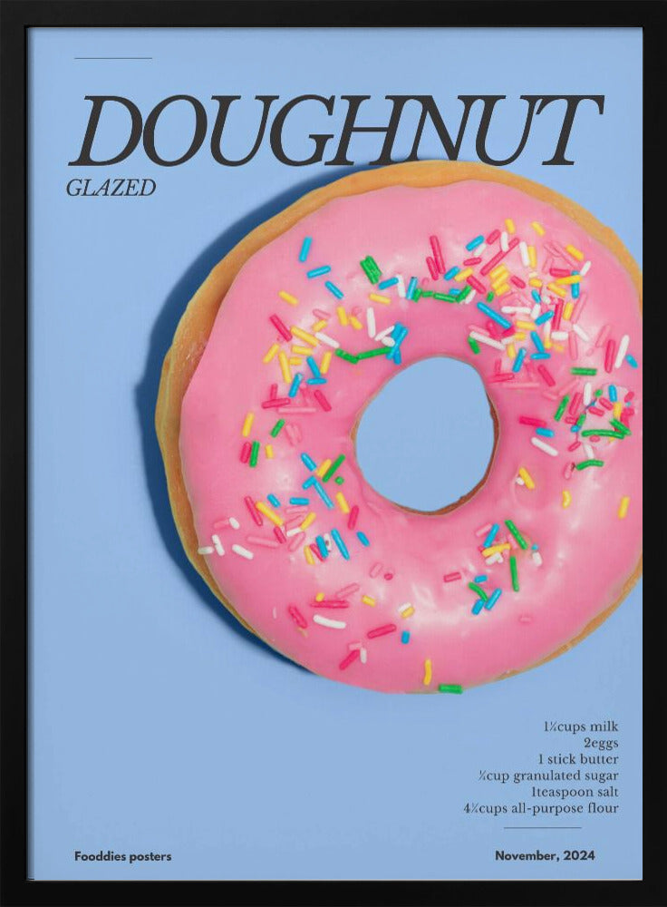 Donut mit rosa Glasur | Poster