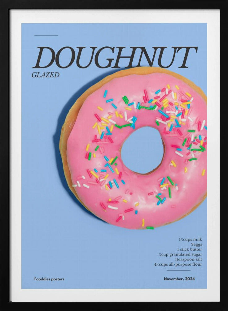 Donut mit rosa Glasur | Poster