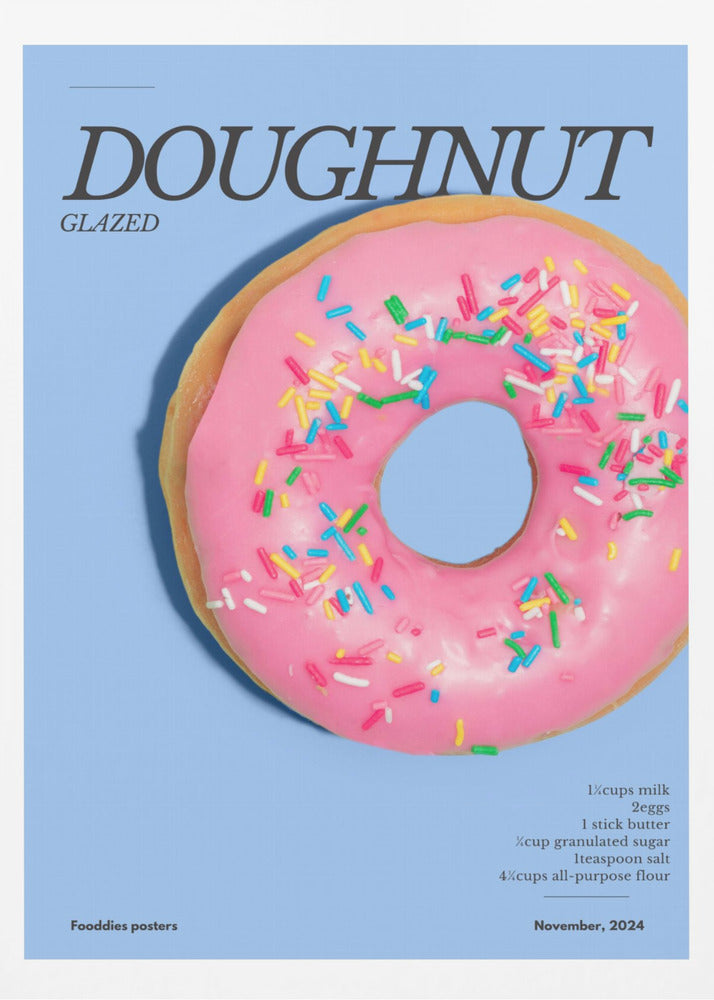 Donut mit rosa Glasur | Poster