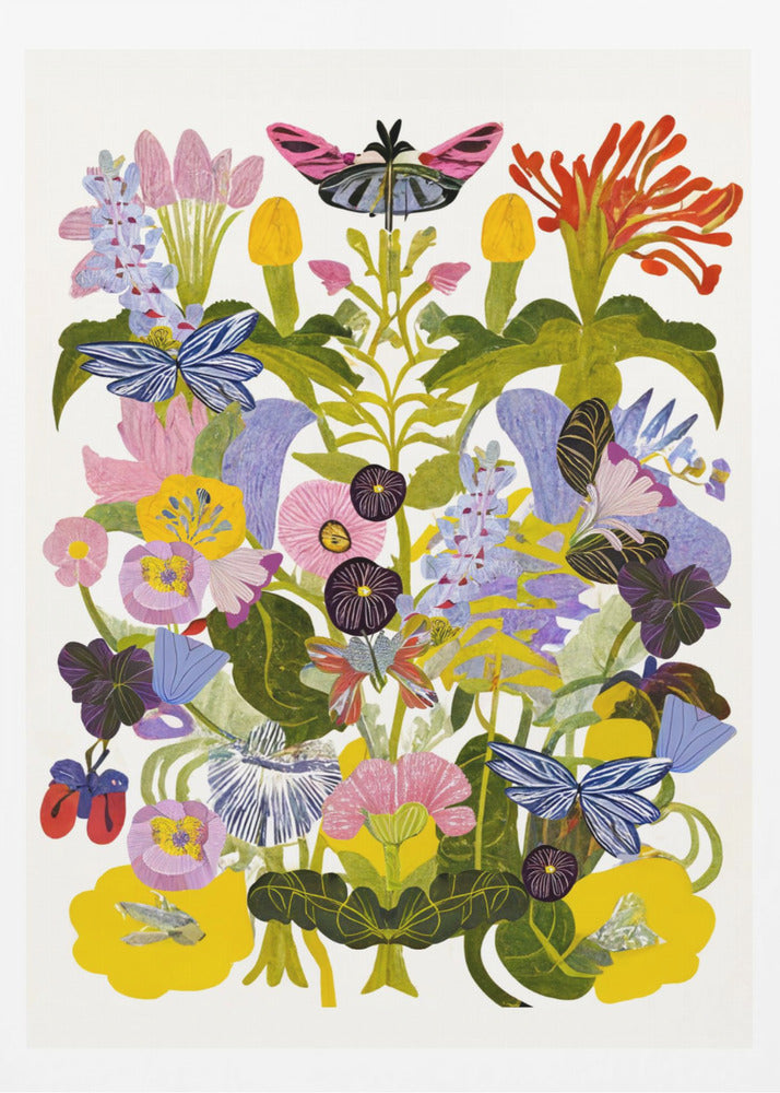Abstraktes Herbstblumen-Poster