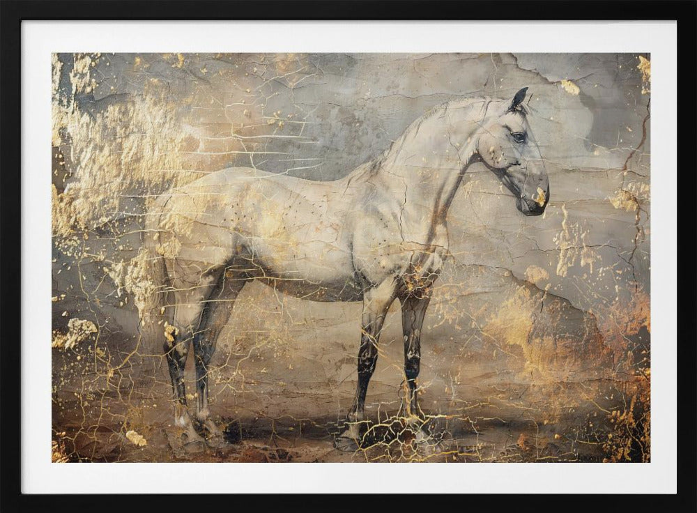 Pferd Vintage Kunst Illustration 06 | Poster