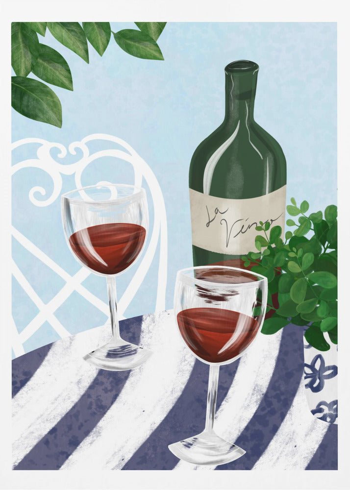 Red wine under the tree | Poster