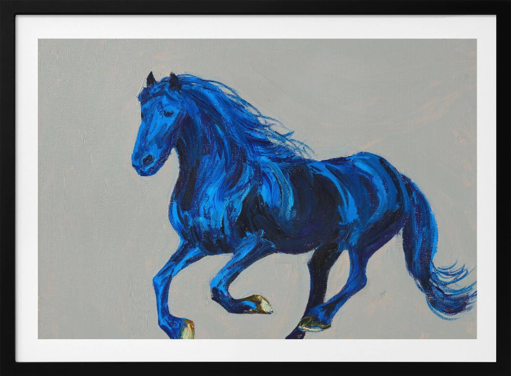 Ein blaues Pferd | Poster