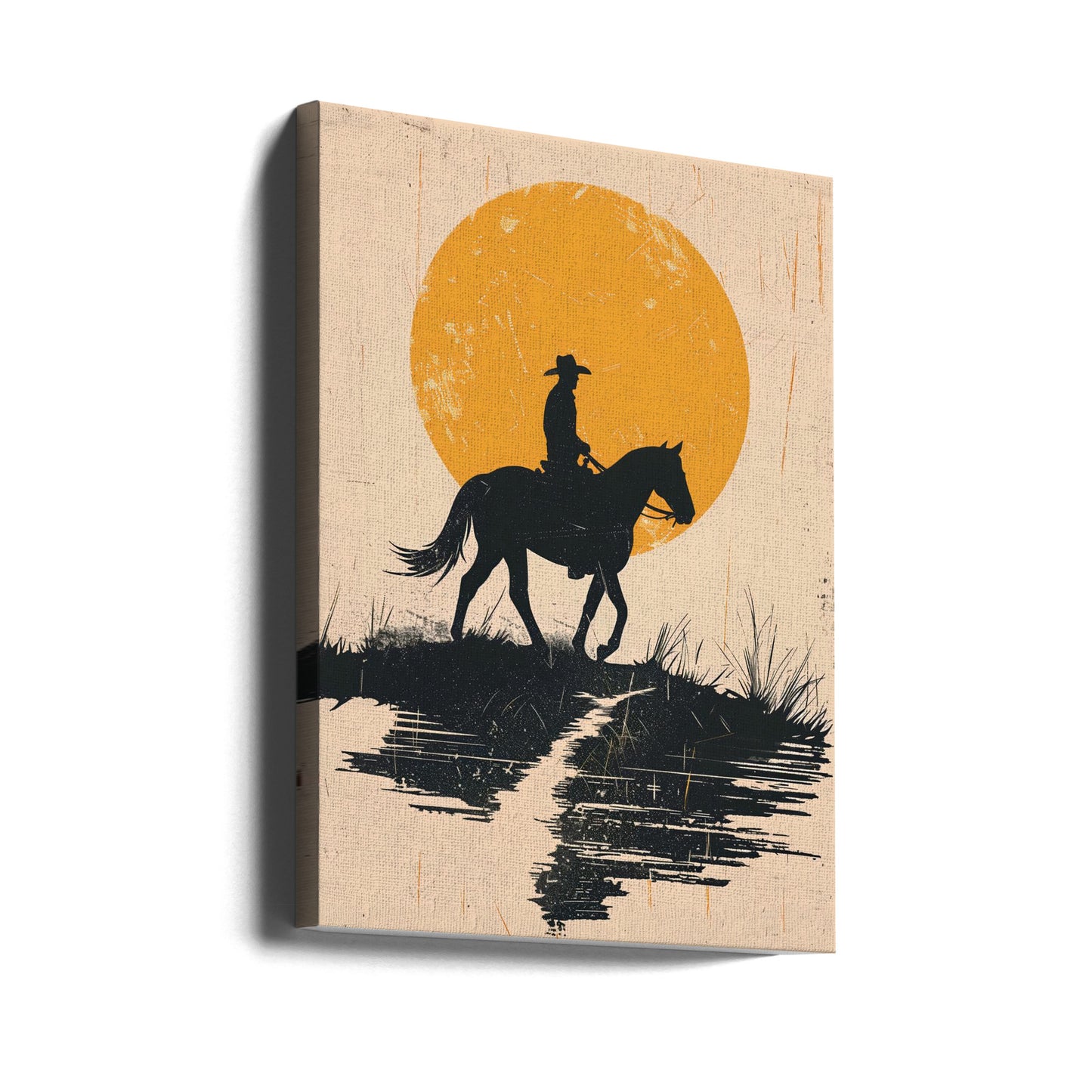 Cowboy i solnedgangen | Lerretsbilder