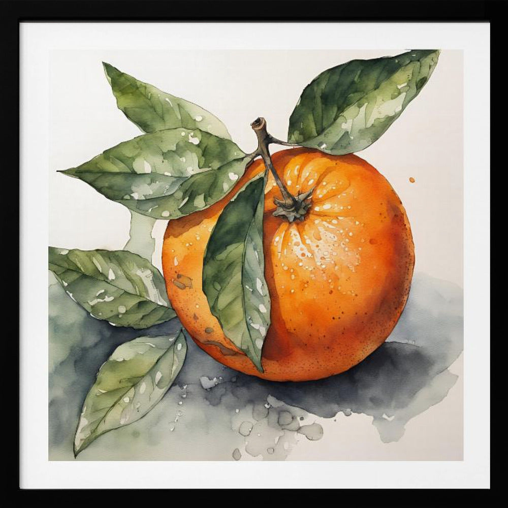 Orange, Aquarell, Ink | Poster