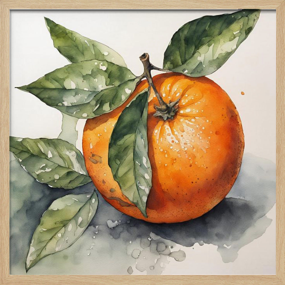 Orange, Aquarell, Ink | Poster