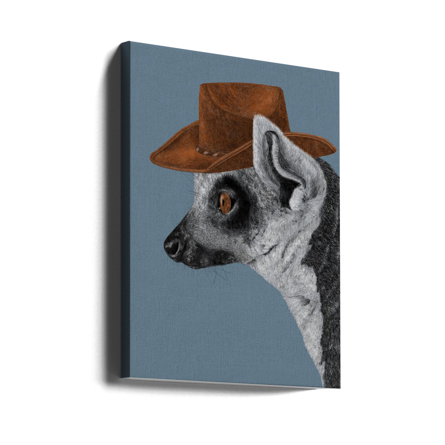 Felix The Cowboy Lemur | Canvas