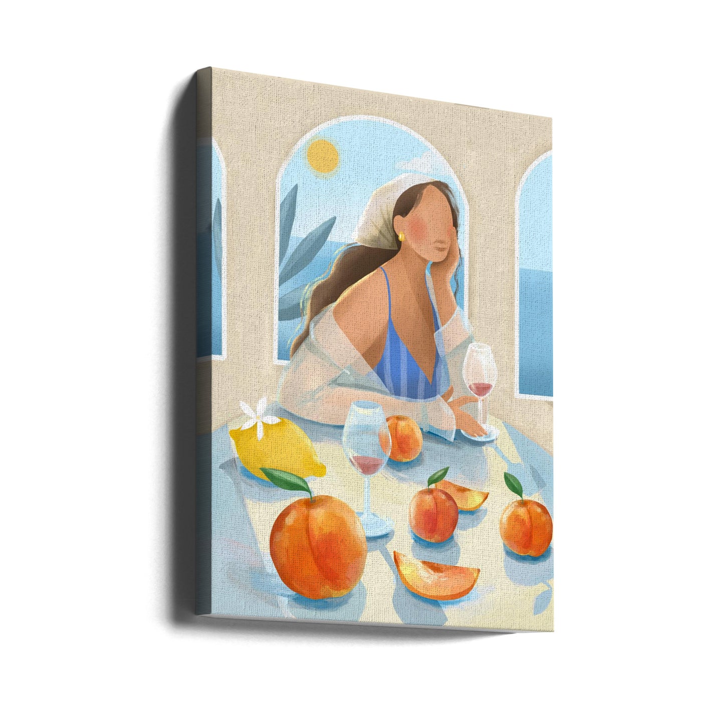 Girl with peaches | Canvas