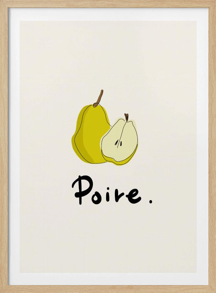 Modern French Fruits Collection &quot;Pear / Poire&quot; | Poster