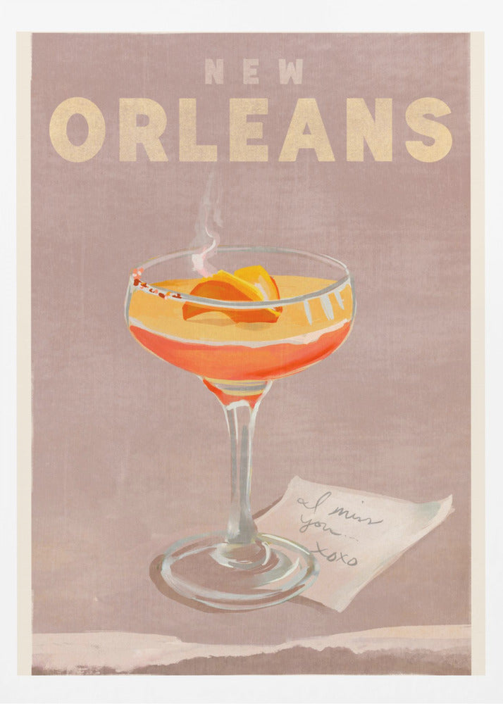 New Orleans Cocktail Travel Poster | Poster