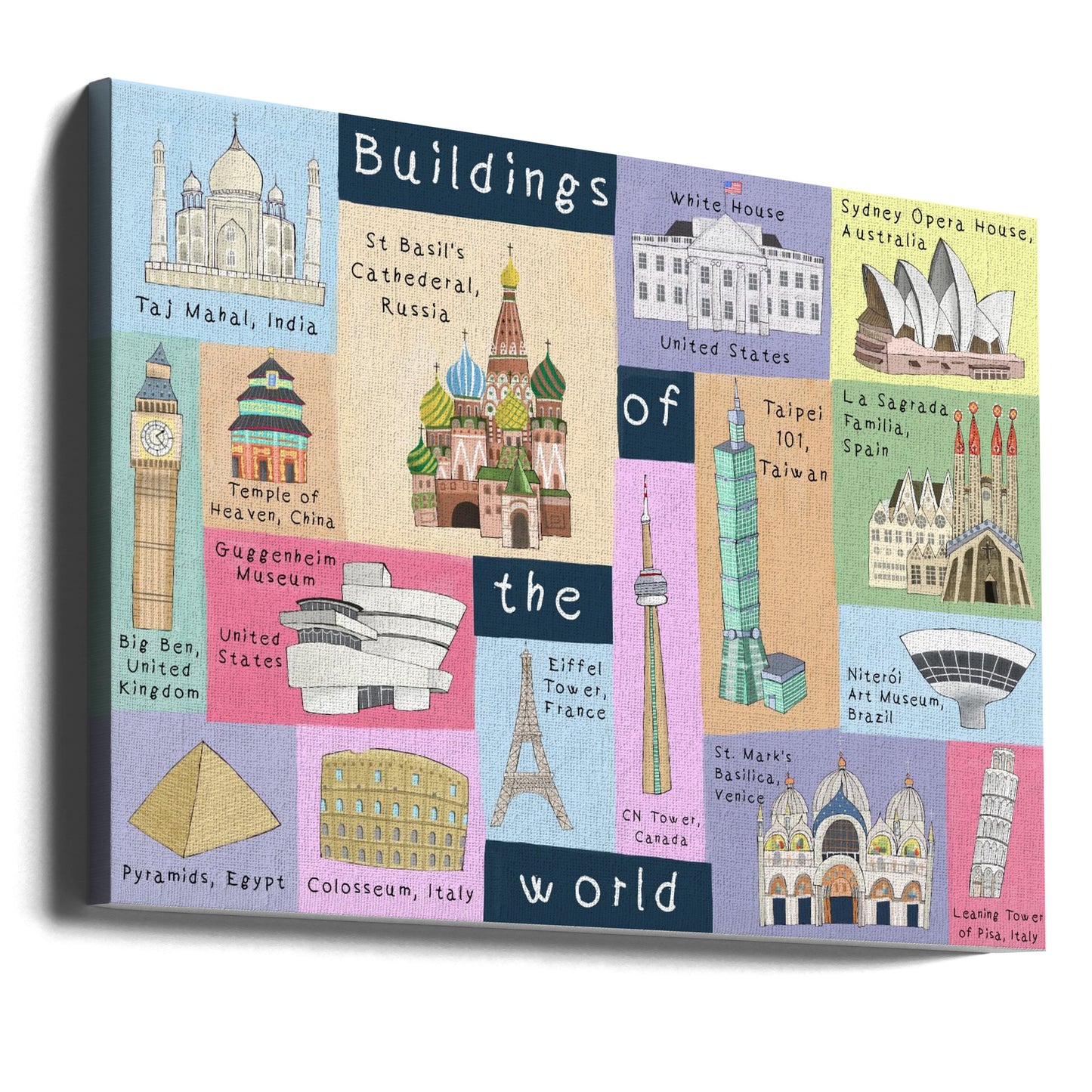Buildings of the World Illustrated by Artist Carla Daly | Canvas