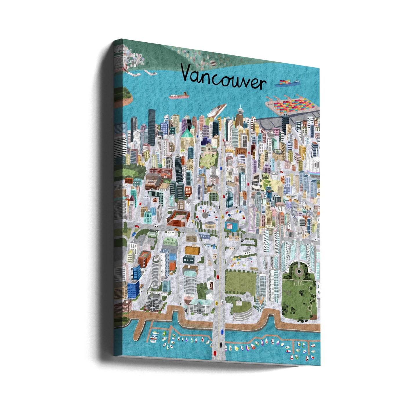 View Over Vancouver City by Artist Carla Daly | Canvas