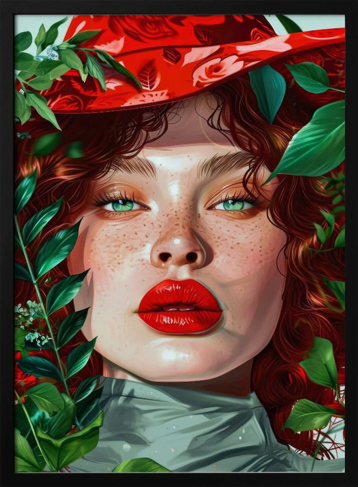 Porträt einer Frau mit grünen Augen | Poster